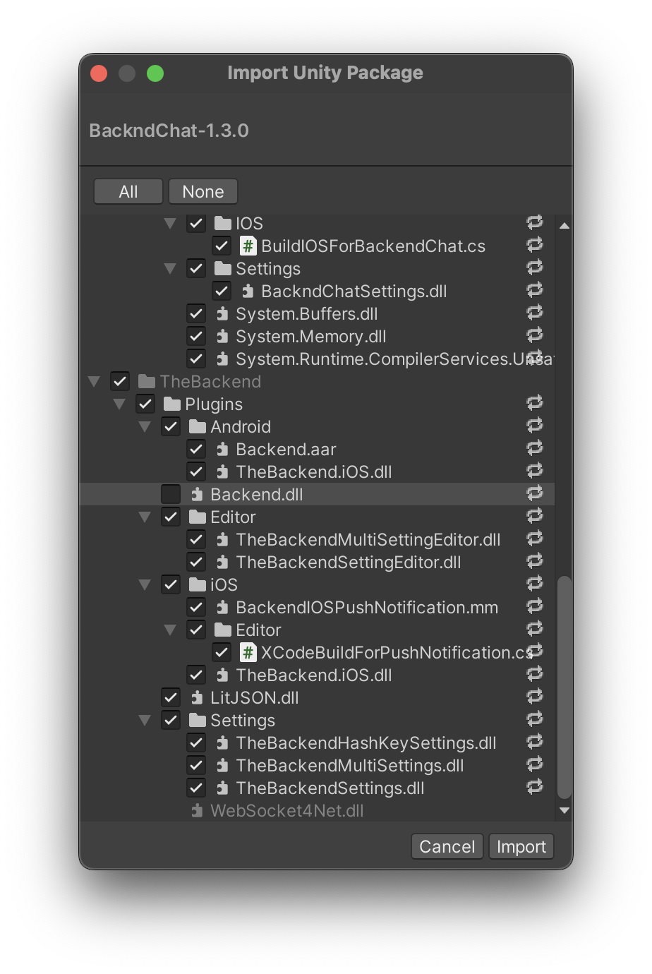 import chat sdk